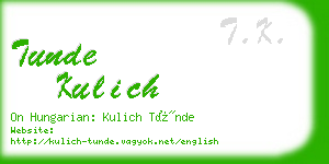 tunde kulich business card